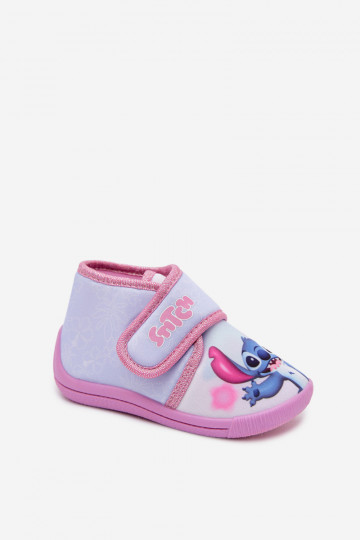 Chaussons pour enfants avec Velcro STITCH roses