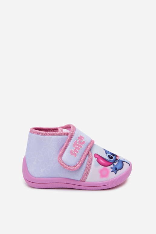 Chaussons pour enfants avec Velcro STITCH roses