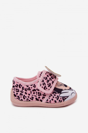 Chaussons pour enfants avec Velcro MINNIE MOUSE roses 2