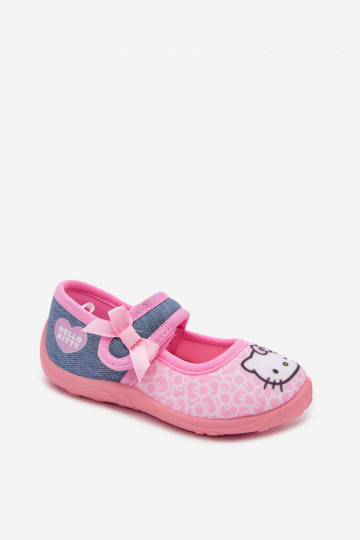 Chaussons pour enfants avec Velcro HELLO KITTY roses