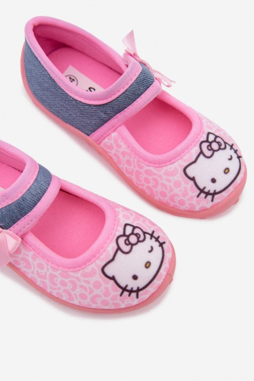 Chaussons pour enfants avec Velcro HELLO KITTY roses