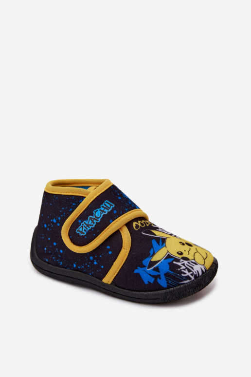 Chaussons pour garçons avec Velcro Pikachu jaunes