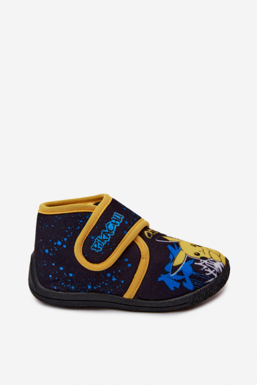 Chaussons pour garçons avec Velcro Pikachu jaunes