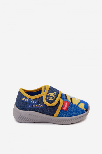 Chaussons pour enfants Minions bleu-jaune 2