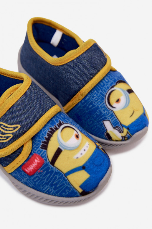 Chaussons pour enfants Minions bleu-jaune