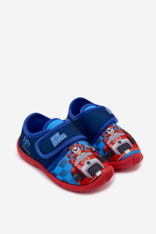 Chaussons pour enfants avec Velcro PAW Patrol bleu foncé