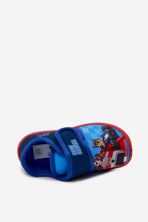 Chaussons pour enfants avec Velcro PAW Patrol bleu foncé