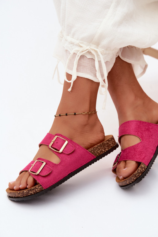 Chaussons pour femmes roses avec boucles Brigid