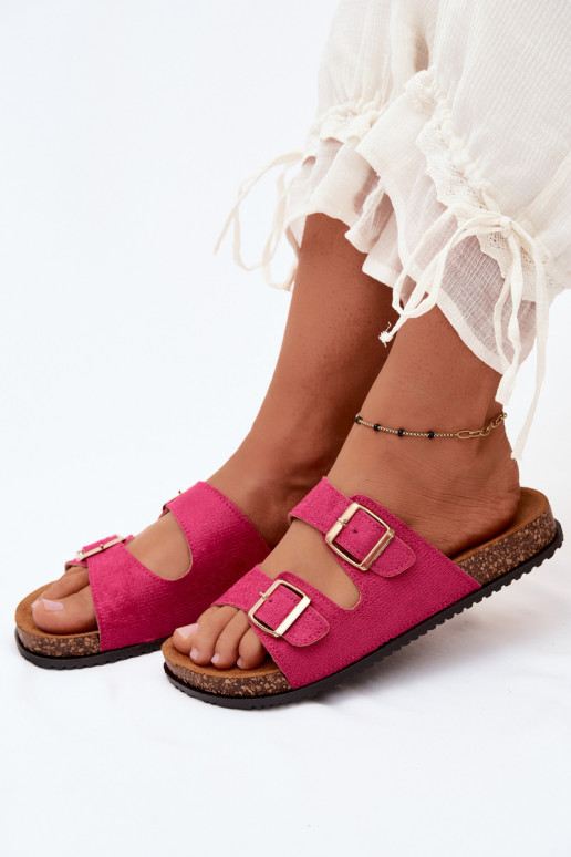 Chaussons pour femmes roses avec boucles Brigid