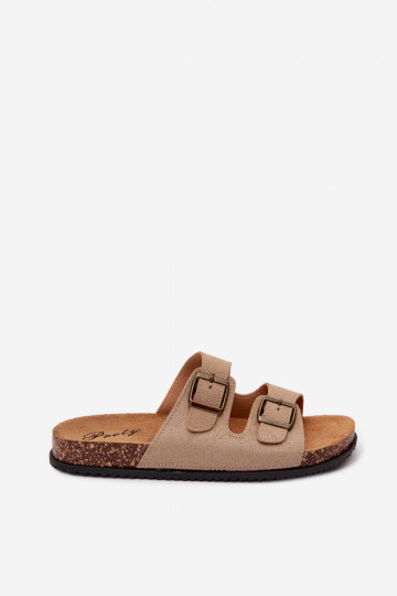 Chaussons pour hommes couleur sable avec boucles Ruby 2
