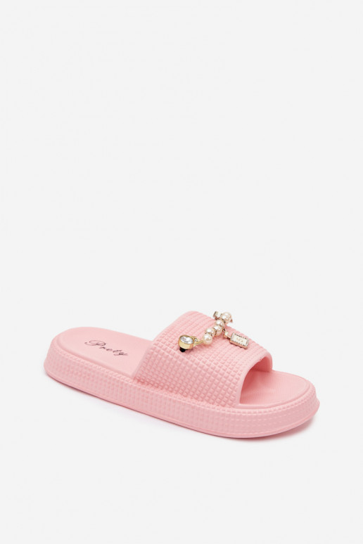 Chaussons pour femmes roses légers avec ornements Rosehip