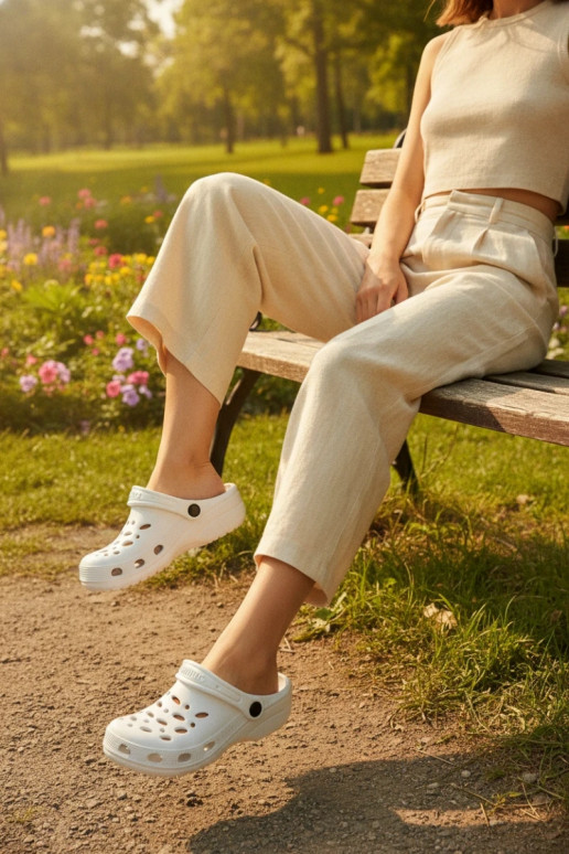 Sabots légers blancs pour femmes Parker