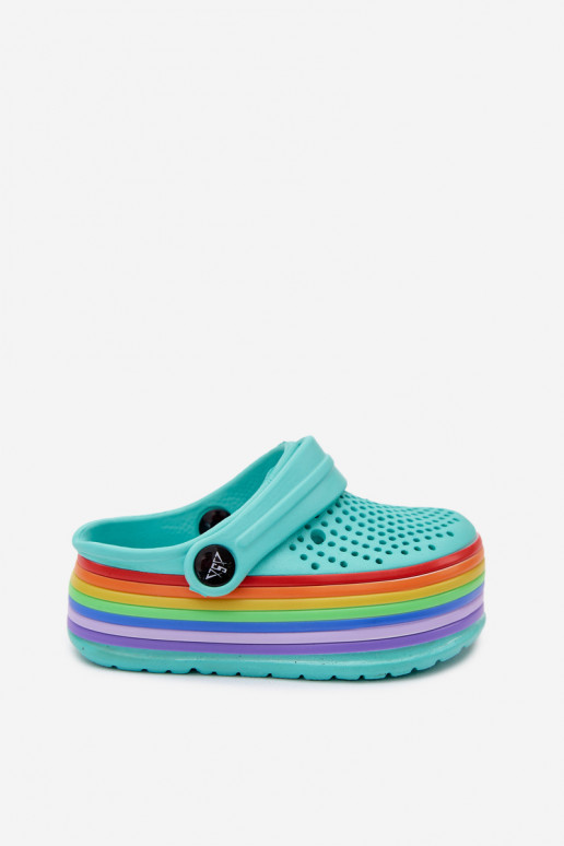 Chaussons légers turquoise pour enfants avec sangles Tansy