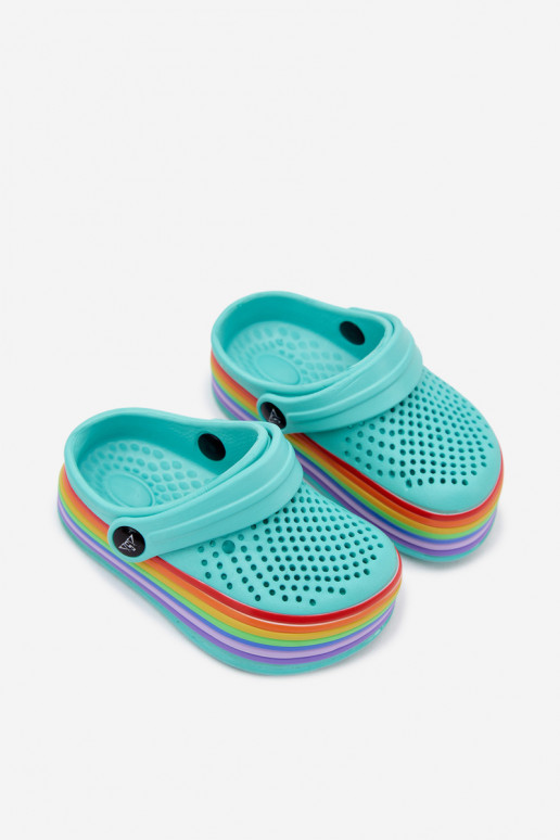Chaussons légers turquoise pour enfants avec sangles Tansy