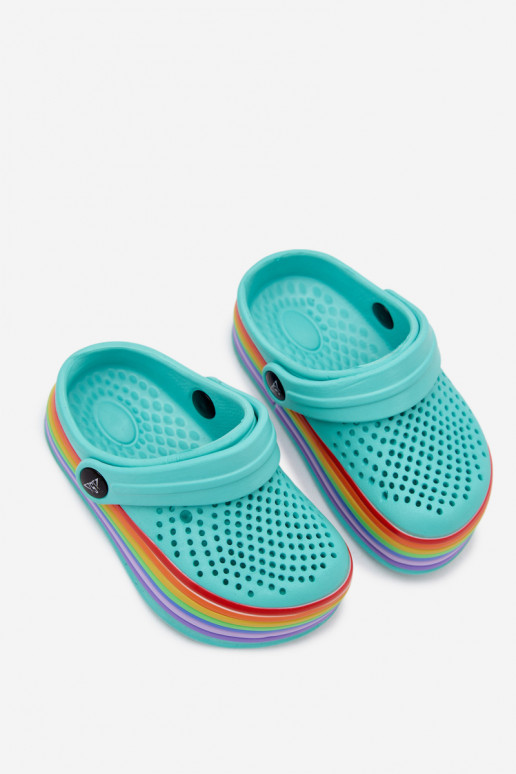 Chaussons légers turquoise pour enfants avec sangles Tansy