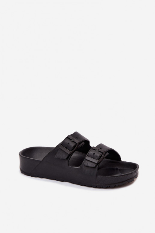 Chaussons légers noirs pour femmes avec boucles Calico