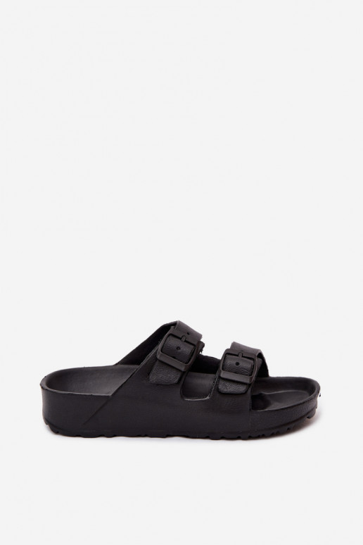 Chaussons légers noirs pour femmes avec boucles Calico