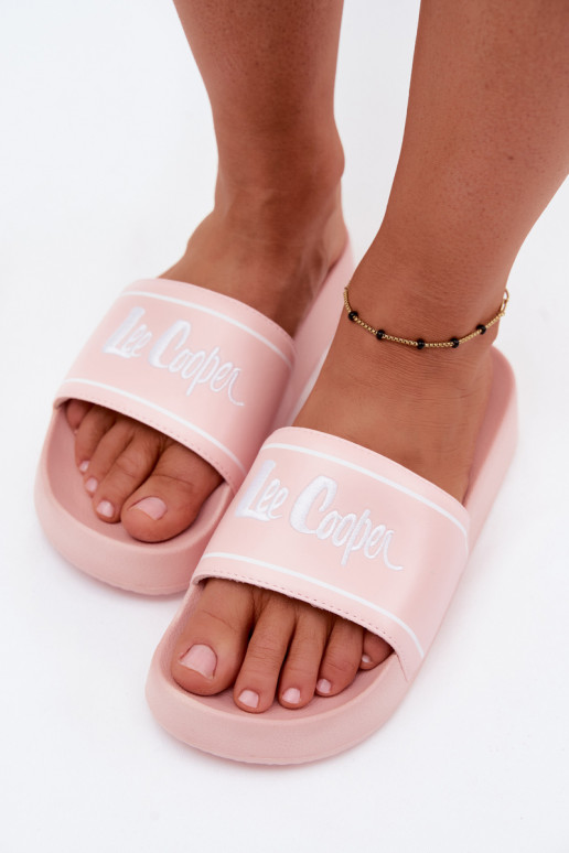 Chaussons roses pour femmes avec plateforme Lee Cooper