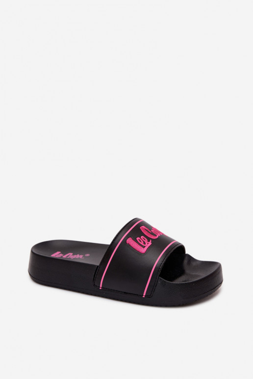 Chaussons noirs pour femmes avec plateforme Lee Cooper