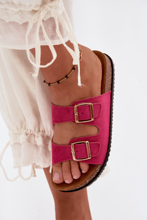 Chaussons pour femmes roses avec boucles Brigid