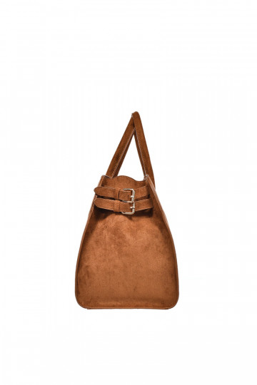 Sac à main marron en simili daim pour femmes Big Star SS574008 2
