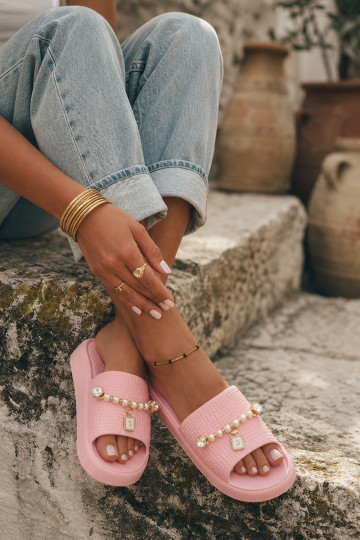 Chaussons pour femmes roses légers avec ornements Rosehip 2