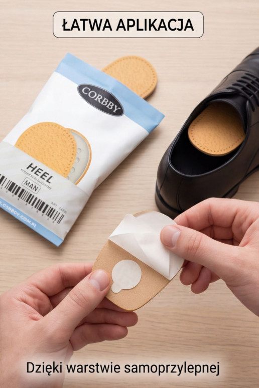 CORBBY chaussettes de talon en cuir