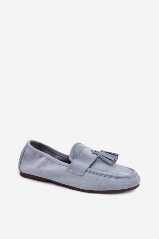 Mocassins pour femmes avec franges en bleu Clarisse