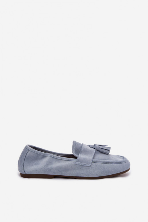 Mocassins pour femmes avec franges en bleu Clarisse