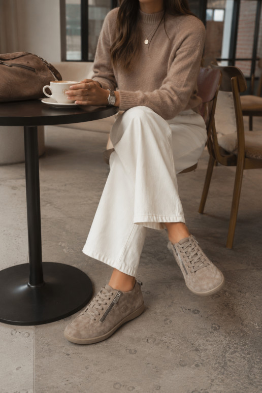 Chaussures femme en daim synthétique sable Brindle