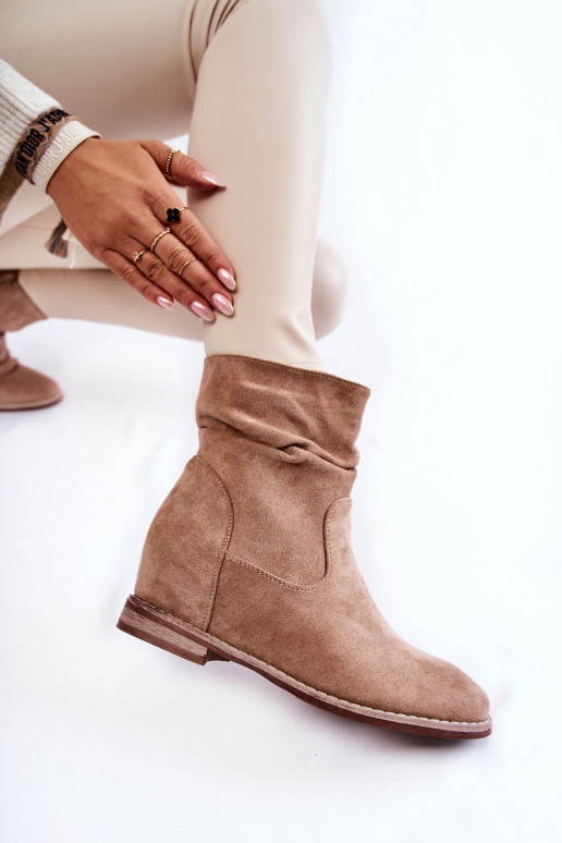 Chaussures en daim synthétique couleur sable Finney