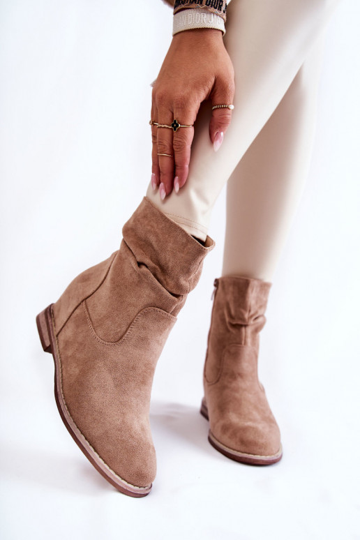 Chaussures en daim synthétique couleur sable Finney