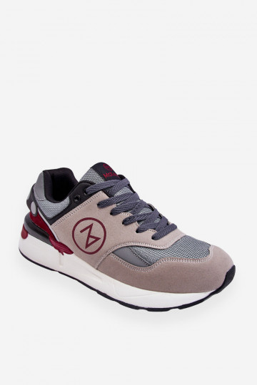Chaussures de sport pour hommes avec lacets en gris-noir Stephen