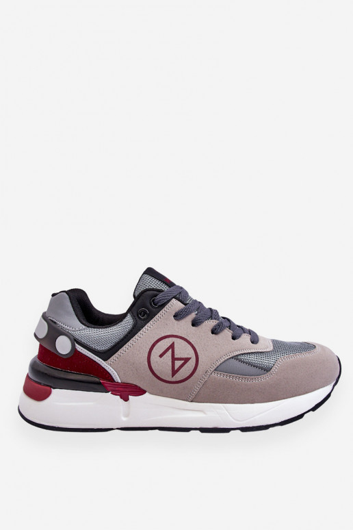 Chaussures de sport pour hommes avec lacets en gris-noir Stephen