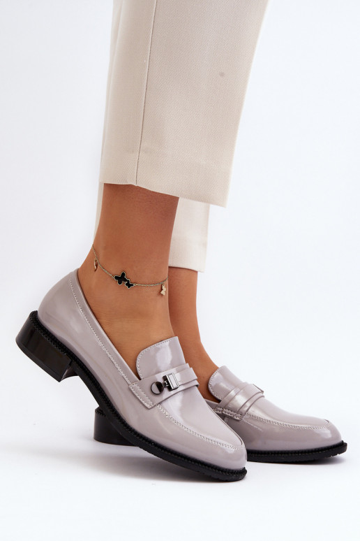 Mocassins vernis pour femmes en gris Nerilaja