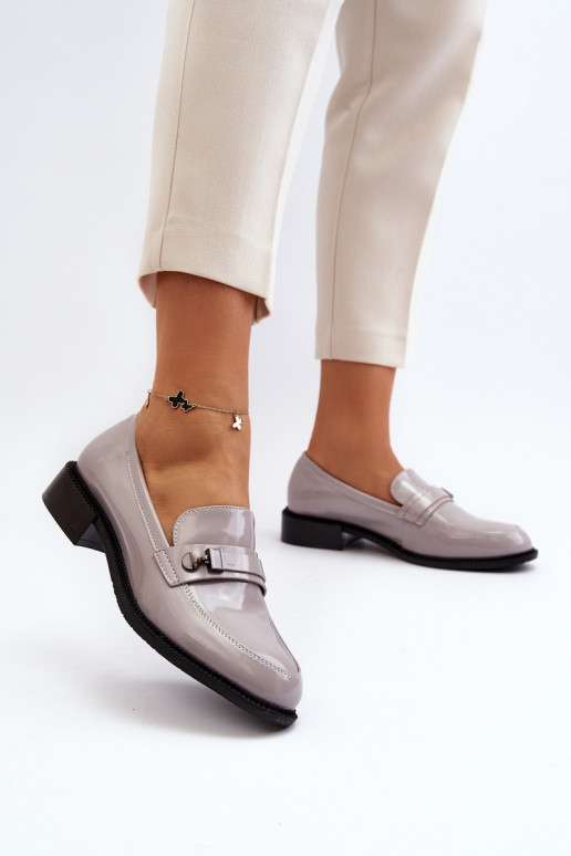 Mocassins vernis pour femmes en gris Nerilaja