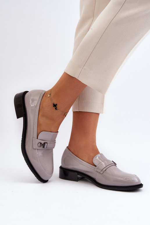 Mocassins vernis pour femmes en gris Nerilaja