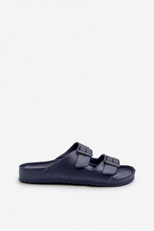 Chaussons légers pour hommes avec boucles en bleu foncé Avatara