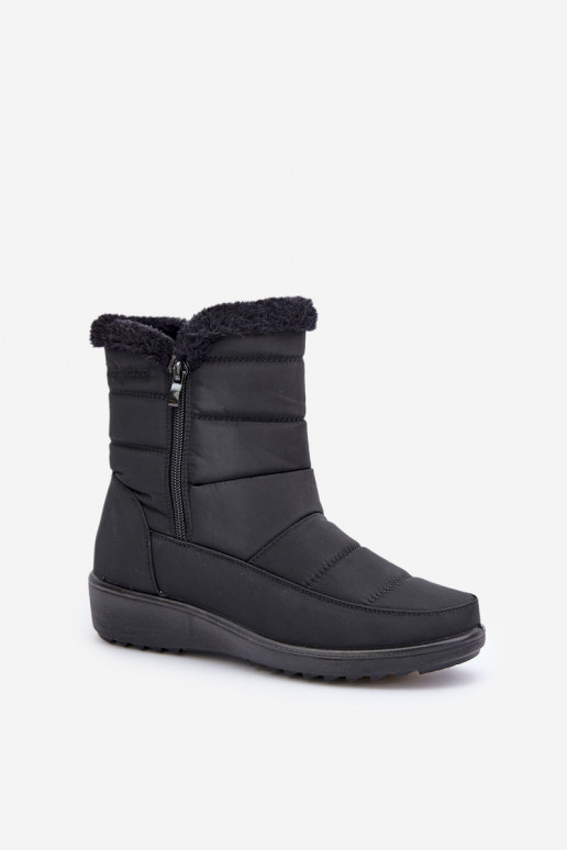 Bottes de neige pour femmes avec fourrure noires Fiorittia