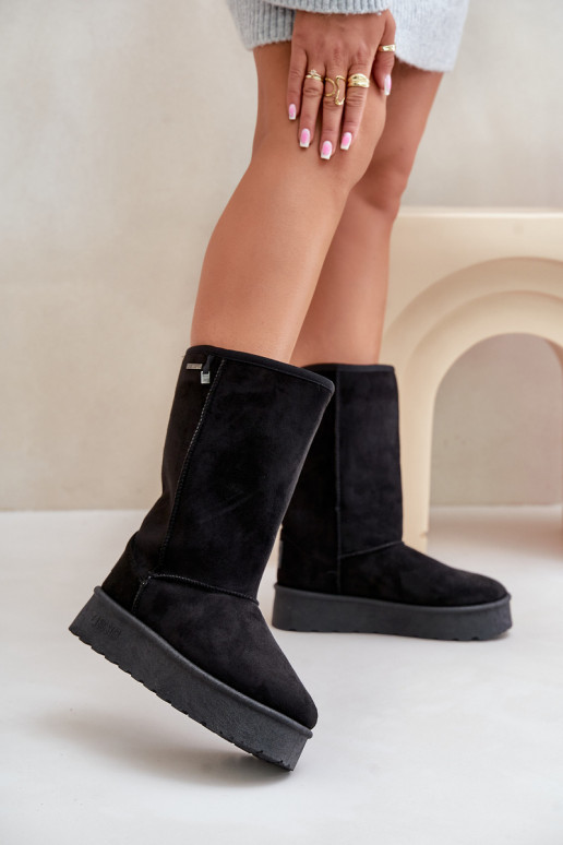 Bottes de neige hautes noires avec plateforme Big Star OO274895