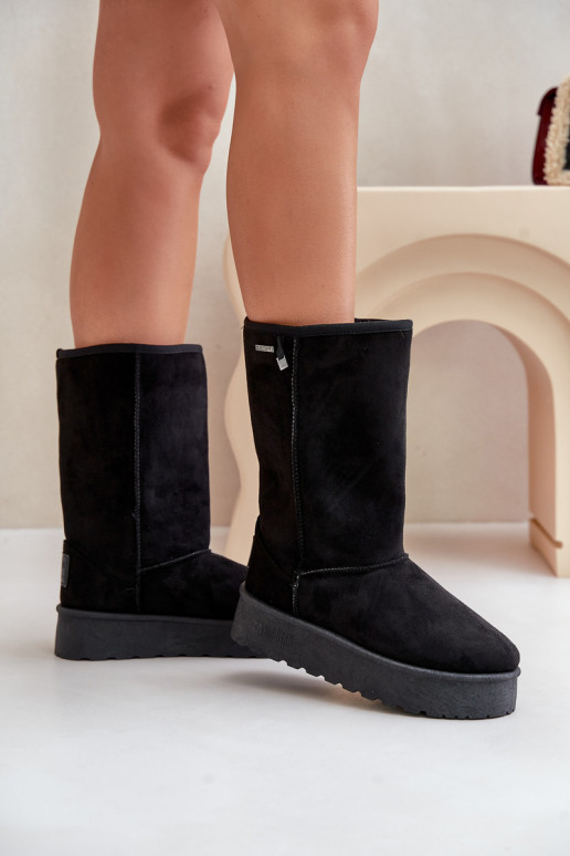 Bottes de neige hautes noires avec plateforme Big Star OO274895
