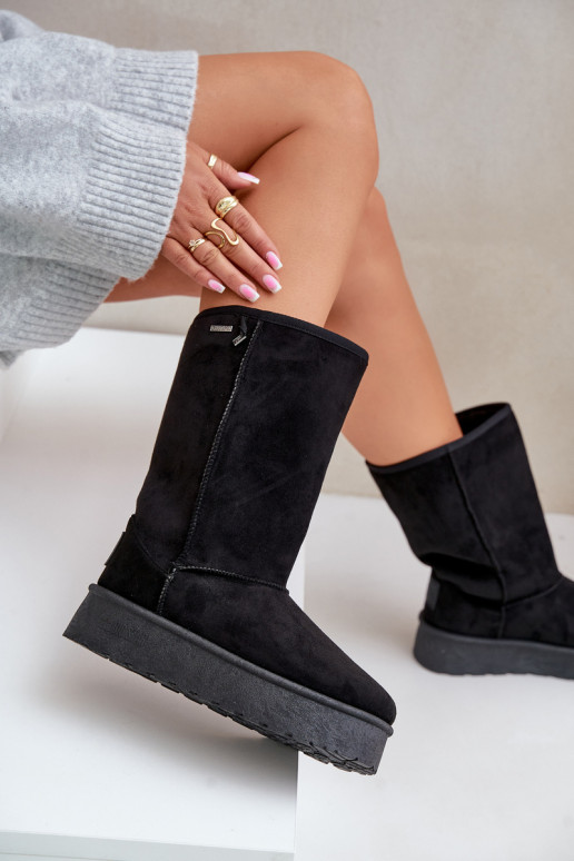 Bottes de neige hautes noires avec plateforme Big Star OO274895