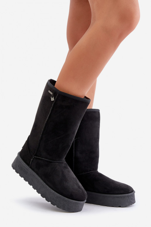 Bottes de neige hautes noires avec plateforme Big Star OO274895
