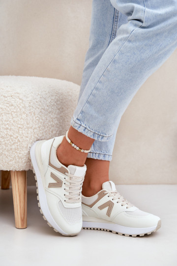 Baskets pour femmes en cuir synthétique sable Berieta
