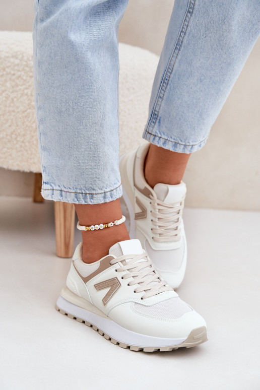 Baskets pour femmes en cuir synthétique sable Berieta