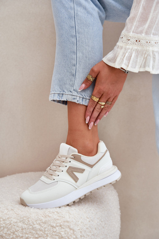Baskets pour femmes en cuir synthétique sable Berieta