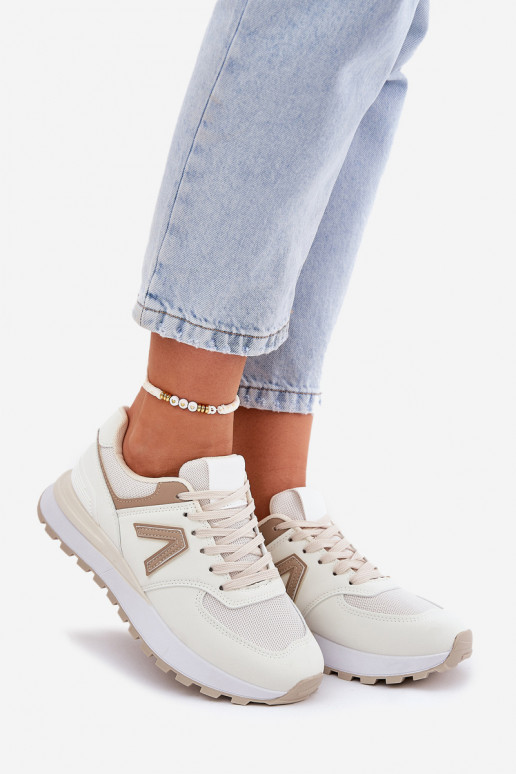 Baskets pour femmes en cuir synthétique sable Berieta