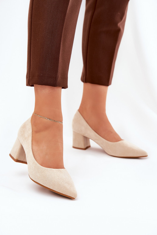 Chaussures pour femmes avec bouts pointus et talons en sable Merinette