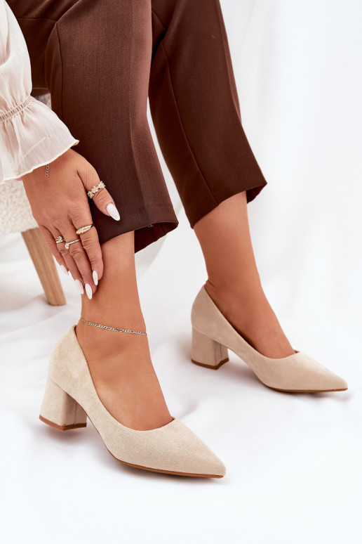 Chaussures pour femmes avec bouts pointus et talons en sable Merinette