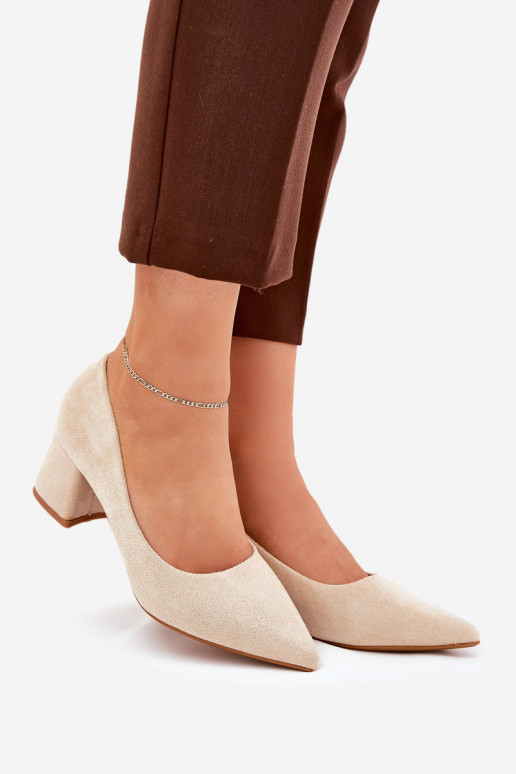 Chaussures pour femmes avec bouts pointus et talons en sable Merinette